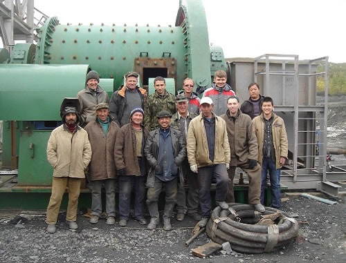 Proyecto de molino de bolas y trituradora de minería de Rusia